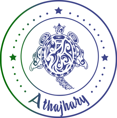 Logo de Athajhary con una tortuga tribal